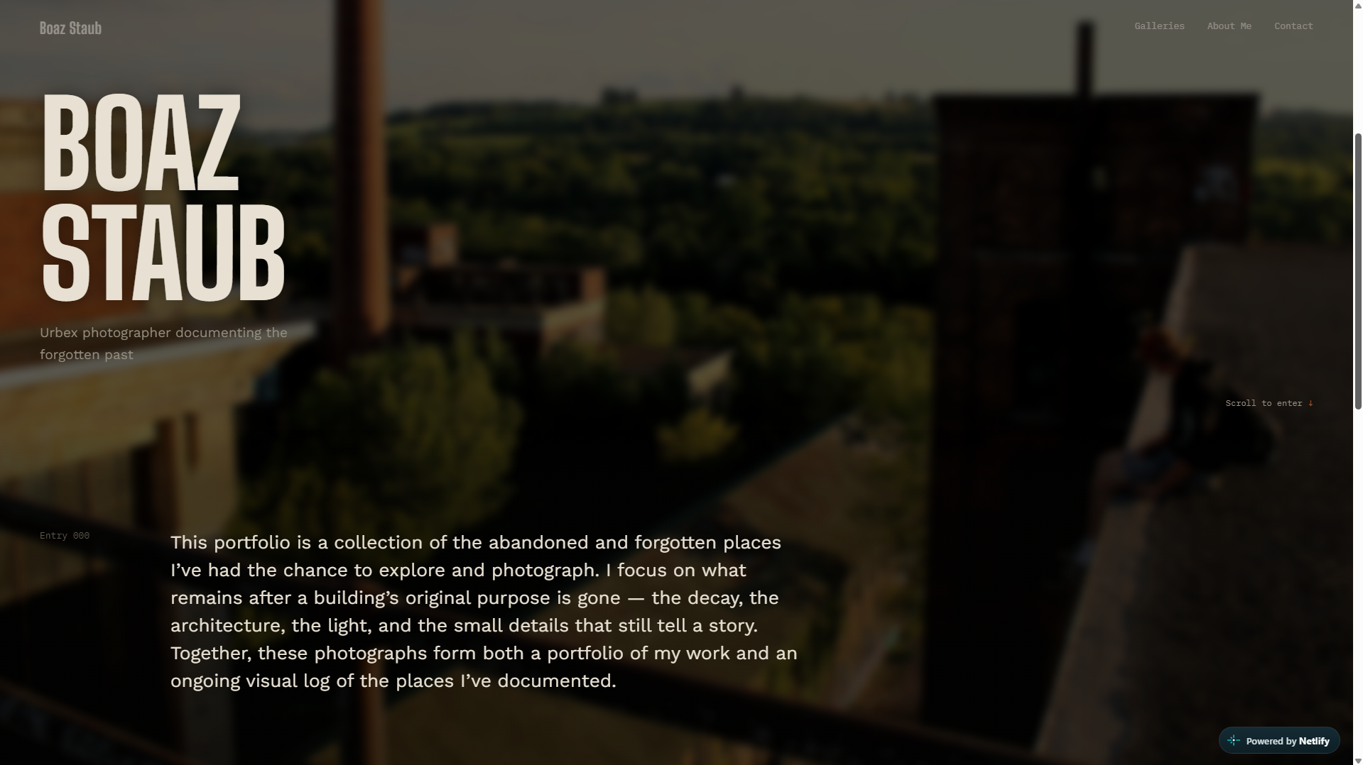 Preview of the Vacant Structures photography portfolio