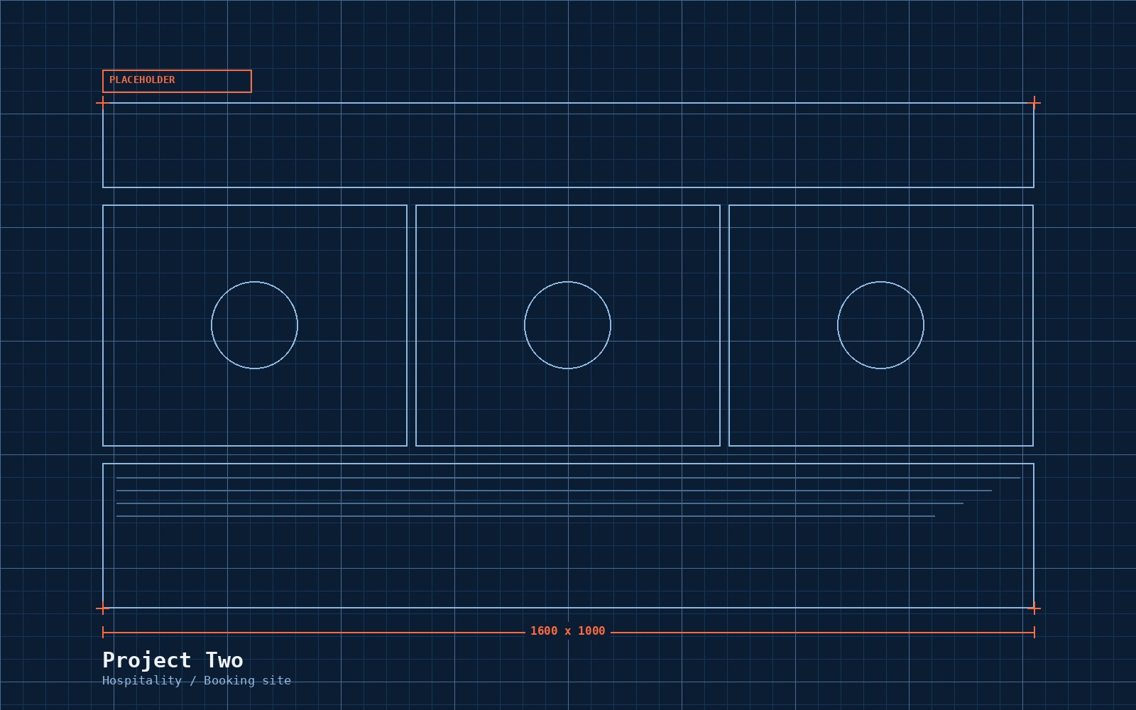 Placeholder screenshot for Project Two, a hospitality booking site — replace with a real screenshot